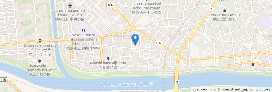 Mapa de ubicacion de 大垣歯科医院 en Japan, Präfektur Kanagawa, Yokohama, 港北区.