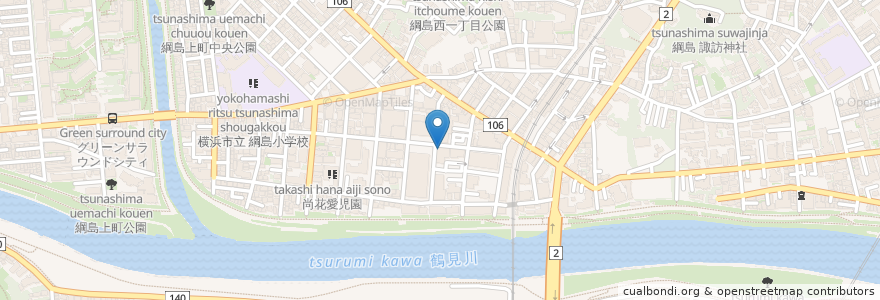 Mapa de ubicacion de ハックドラッグ en Japan, 神奈川県, Yokohama, 港北区.