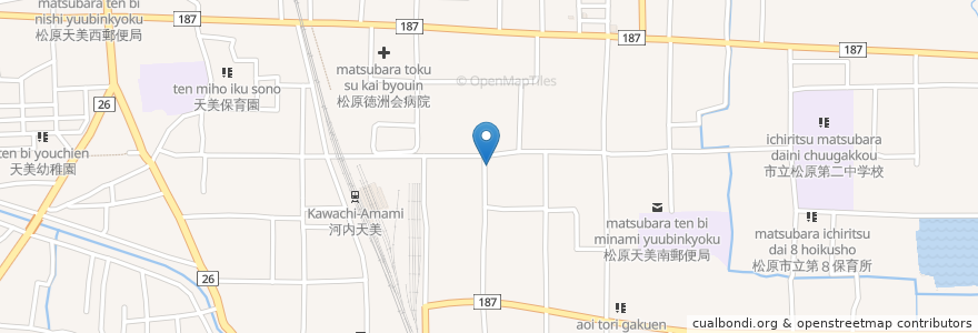 Mapa de ubicacion de じゃんぼ總本店 en Japon, Préfecture D'Osaka, 松原市.