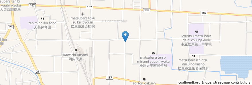 Mapa de ubicacion de 喫茶かおり en Giappone, Prefettura Di Osaka, 松原市.