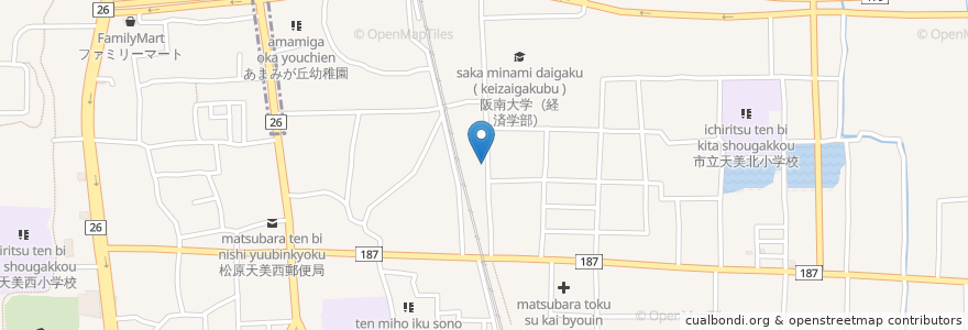 Mapa de ubicacion de やじろべ en اليابان, أوساكا, 松原市.