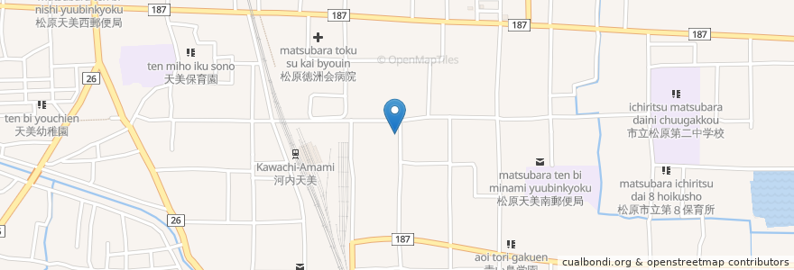 Mapa de ubicacion de 居酒屋ほおらしゃ en Japan, Osaka Prefecture, Matsubara.