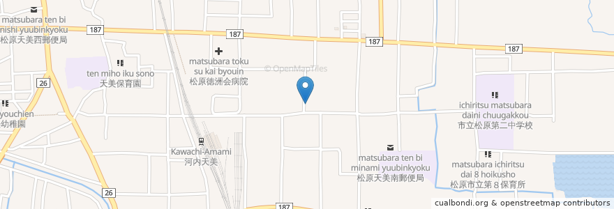 Mapa de ubicacion de 李クリニック en 日本, 大阪府, 松原市.