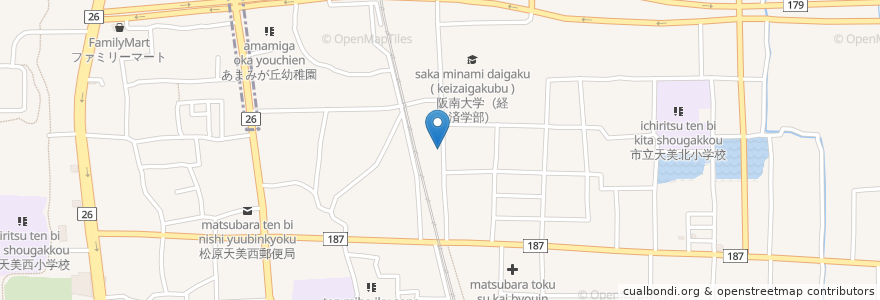 Mapa de ubicacion de たこやき かっぱ en 일본, 오사카부, 松原市.