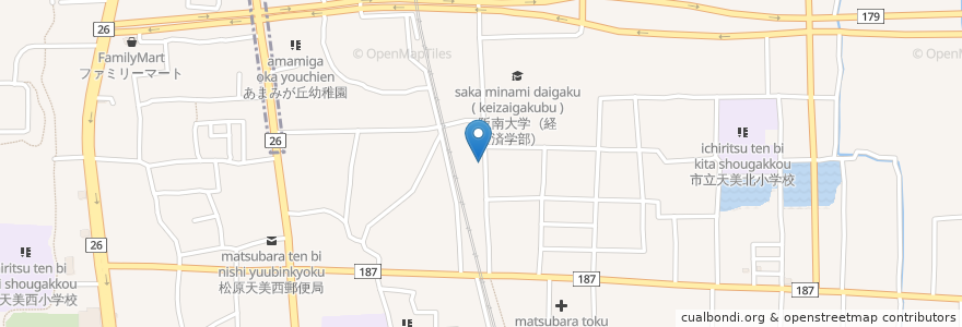 Mapa de ubicacion de cafe vivo en Japón, Prefectura De Osaka, 松原市.