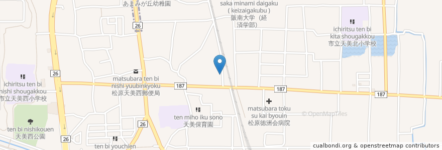 Mapa de ubicacion de 喫茶ひまわり en 日本, 大阪府, 松原市.