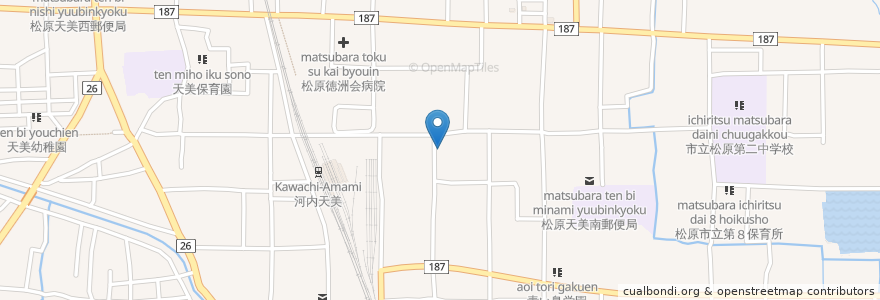 Mapa de ubicacion de 居酒屋えんむすび en 日本, 大阪府, 松原市.