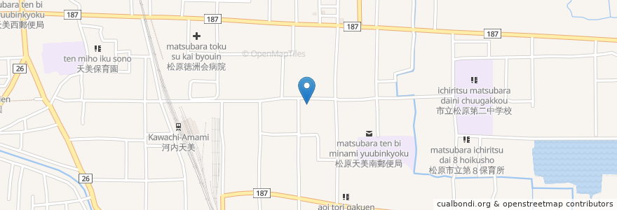 Mapa de ubicacion de スナック情熱 en 日本, 大阪府, 松原市.