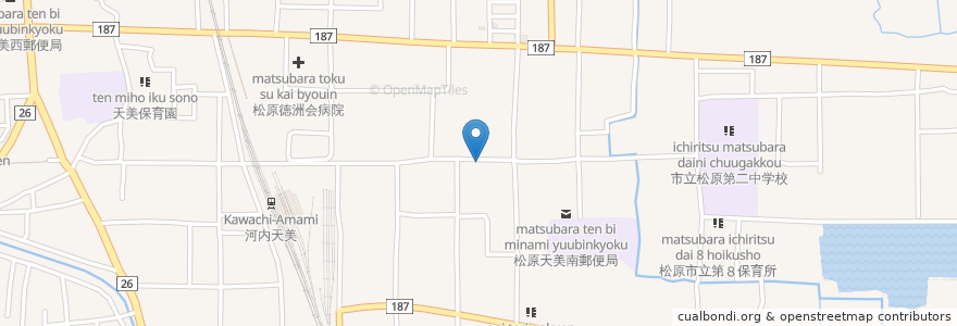 Mapa de ubicacion de セントラル en 日本, 大阪府, 松原市.