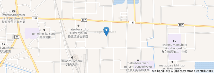 Mapa de ubicacion de ランタン en 일본, 오사카부, 松原市.
