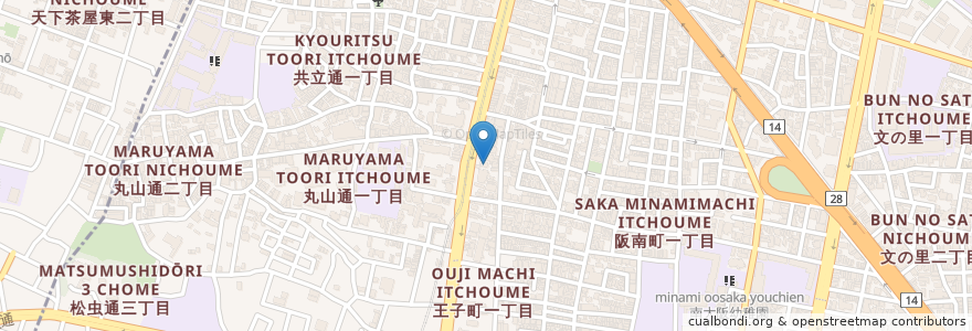 Mapa de ubicacion de 新宅医院 en 일본, 오사카부, 오사카, 阿倍野区.