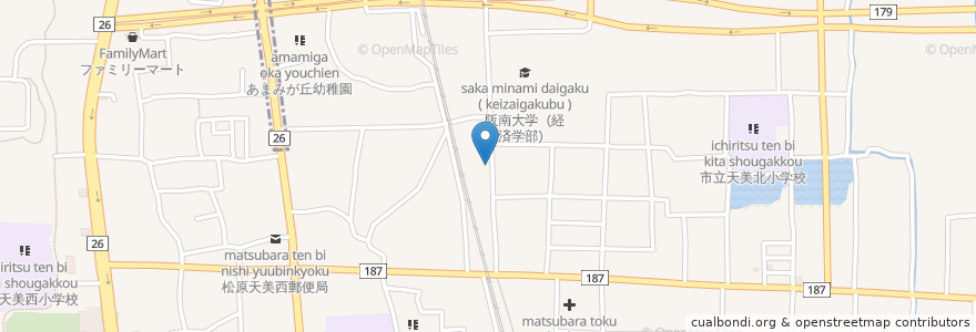 Mapa de ubicacion de 蒲公英 en 일본, 오사카부, 松原市.