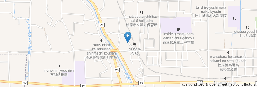 Mapa de ubicacion de 焼肉・ホルモン 大黒屋 en Japonya, 大阪府, 松原市.