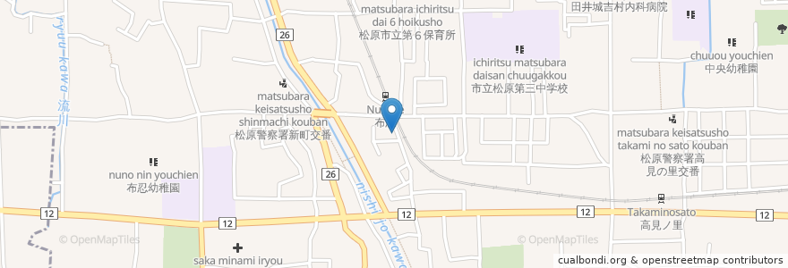 Mapa de ubicacion de お好み亭 en Japan, 大阪府, 松原市.
