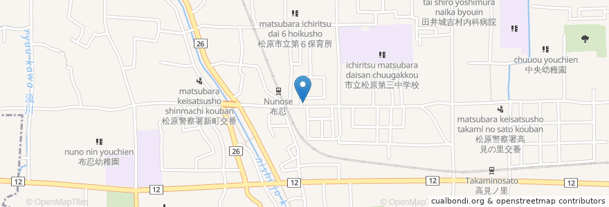 Mapa de ubicacion de 藤田歯科医院 en 日本, 大阪府, 松原市.