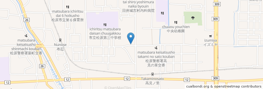 Mapa de ubicacion de お好み焼はな en 日本, 大阪府, 松原市.