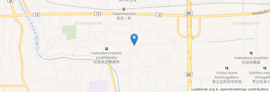 Mapa de ubicacion de Matsukawa Dental Clinic en Japan, Osaka Prefecture, Matsubara.