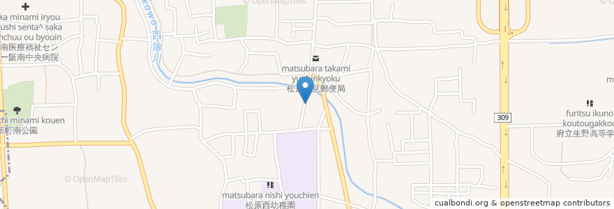 Mapa de ubicacion de トンボ薬局 en Japan, Osaka Prefecture, Matsubara.