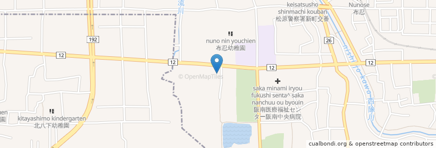 Mapa de ubicacion de はま寿司 松原南新町店 en 日本, 大阪府, 松原市.