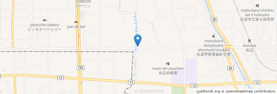 Mapa de ubicacion de 寺田さんちの健やか餃子 en Japan, 大阪府, 松原市.