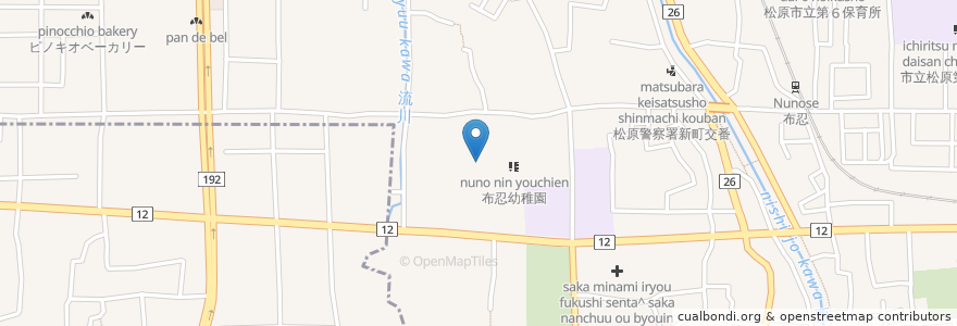 Mapa de ubicacion de 花よし en Japão, 大阪府, 松原市.