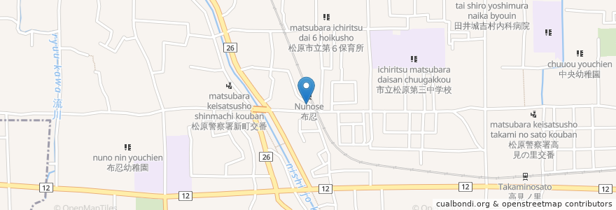 Mapa de ubicacion de クイズマジカルエンパイア en Japan, Osaka Prefecture, Matsubara.