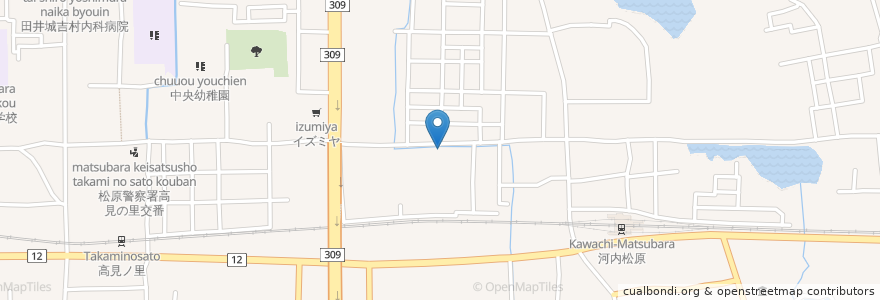 Mapa de ubicacion de のだ歯科 en Japão, 大阪府, 松原市.