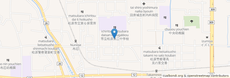 Mapa de ubicacion de 本行寺 en 일본, 오사카부, 松原市.