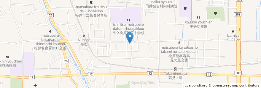 Mapa de ubicacion de とりのいち en 日本, 大阪府, 松原市.