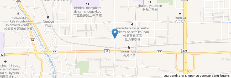 Mapa de ubicacion de カラオケ酔歌 en Japan, Osaka Prefecture, Matsubara.