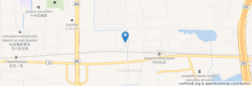 Mapa de ubicacion de ふじい歯科医院 en 日本, 大阪府, 松原市.