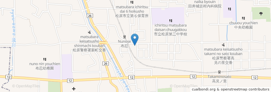 Mapa de ubicacion de パートナーぬのせ薬局 en Japon, Préfecture D'Osaka, 松原市.