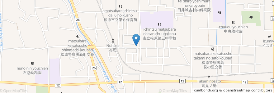 Mapa de ubicacion de うなぎの三重水産 en 日本, 大阪府, 松原市.