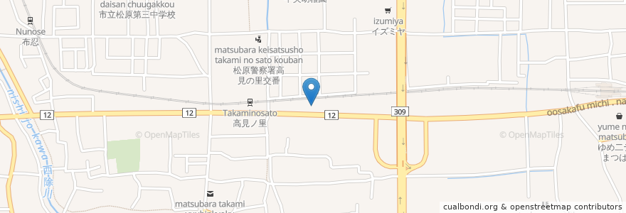 Mapa de ubicacion de マクドナルド 高見の里店 en Japon, Préfecture D'Osaka, 松原市.