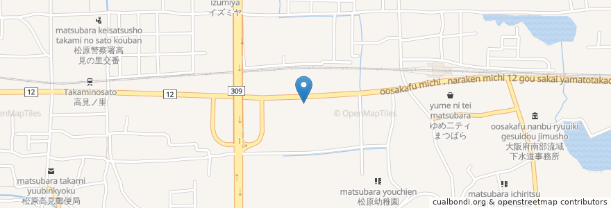 Mapa de ubicacion de かっぱ寿司 松原店 en 일본, 오사카부, 松原市.