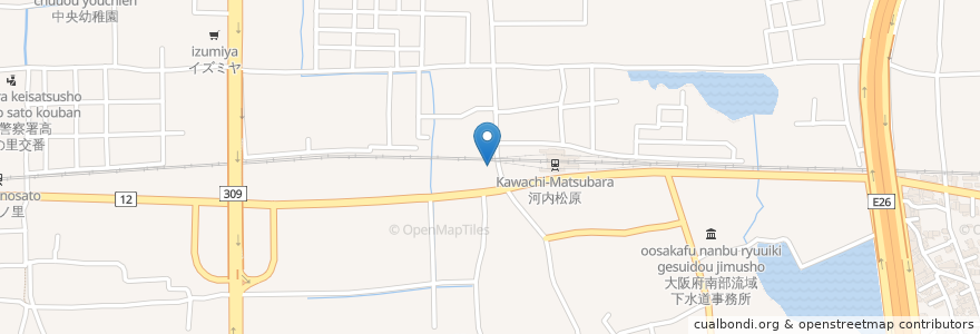Mapa de ubicacion de や台ずし 河内松原駅前店 en 日本, 大阪府, 松原市.