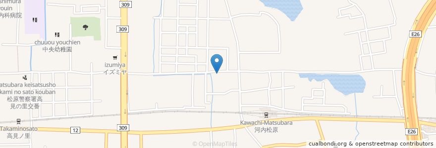 Mapa de ubicacion de 居酒屋 与力 en 日本, 大阪府, 松原市.
