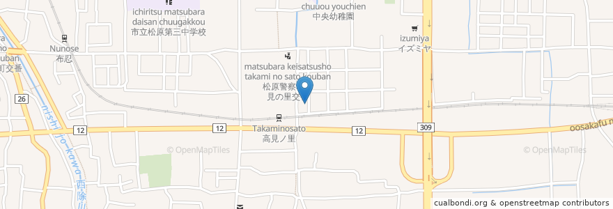 Mapa de ubicacion de 松谷歯科医院 en Jepun, 大阪府, 松原市.