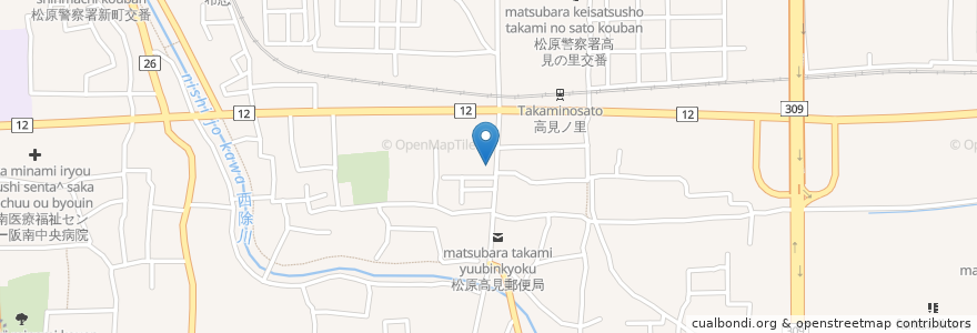Mapa de ubicacion de とつの店 en Jepun, 大阪府, 松原市.