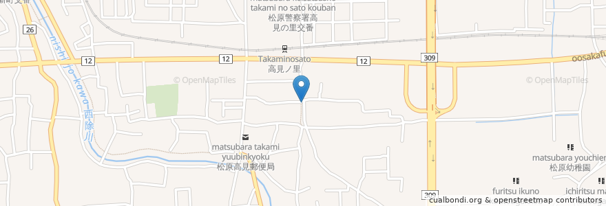 Mapa de ubicacion de 古橋歯科医院 en Japan, 大阪府, 松原市.
