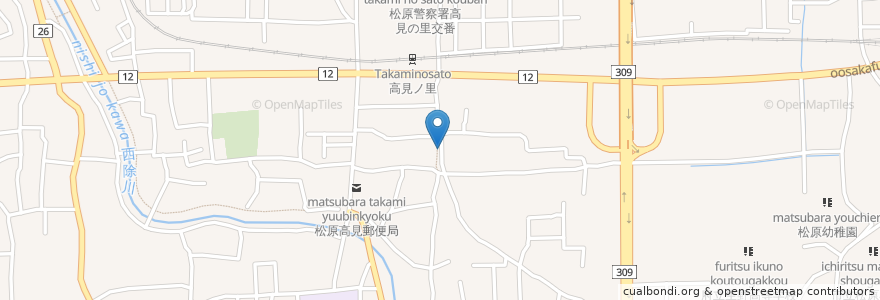 Mapa de ubicacion de かすうどん 喜らく en Japonya, 大阪府, 松原市.