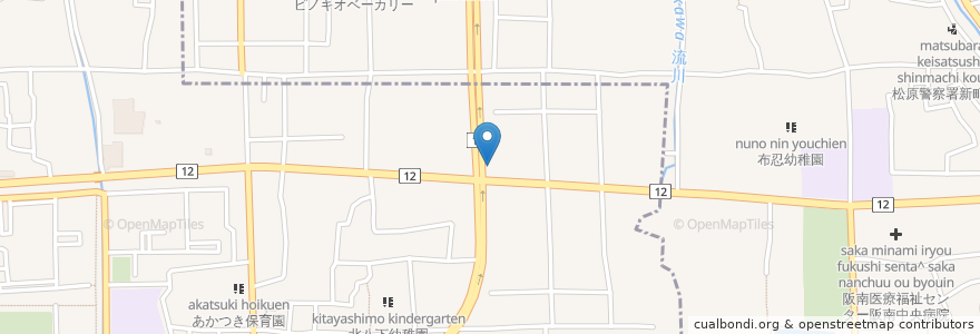 Mapa de ubicacion de 百華扇 en ژاپن, 大阪府, 松原市.