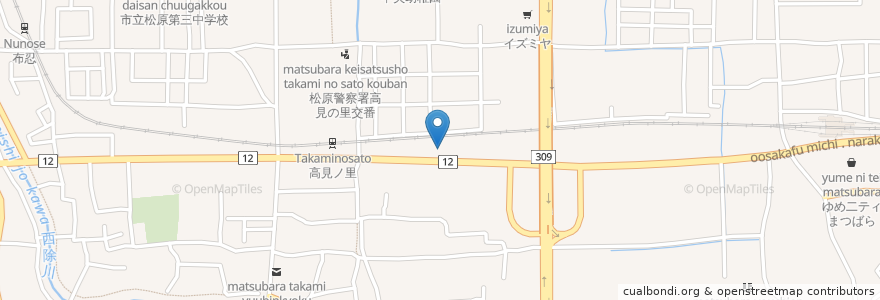 Mapa de ubicacion de ラーメン大和 松原店 en 日本, 大阪府, 松原市.
