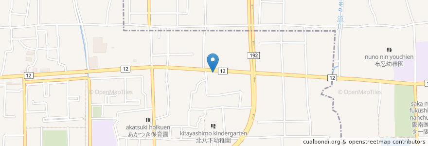 Mapa de ubicacion de パブレストラン かなん en 日本, 大阪府, 松原市.