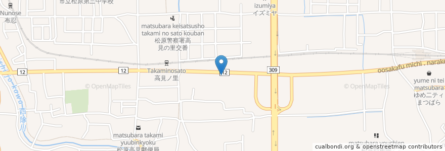 Mapa de ubicacion de ライブ&バー K's2 en 日本, 大阪府, 松原市.