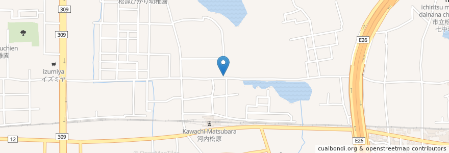 Mapa de ubicacion de 居酒屋森 en Jepun, 大阪府, 松原市.