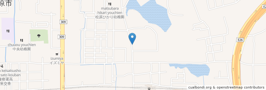 Mapa de ubicacion de 焼鳥 金ちゃん en 日本, 大阪府, 松原市.