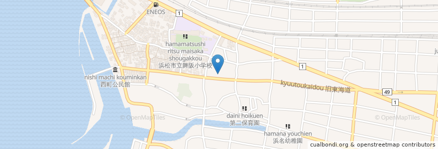 Mapa de ubicacion de マルトク薬局 en Япония, Сидзуока, 浜松市, 西区.