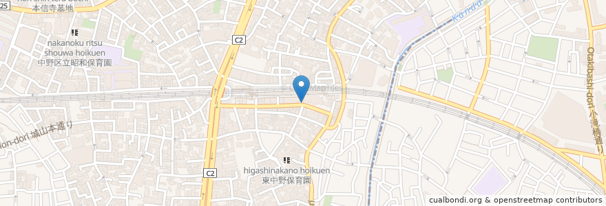 Mapa de ubicacion de COCOS en 일본, 도쿄도, 中野区.