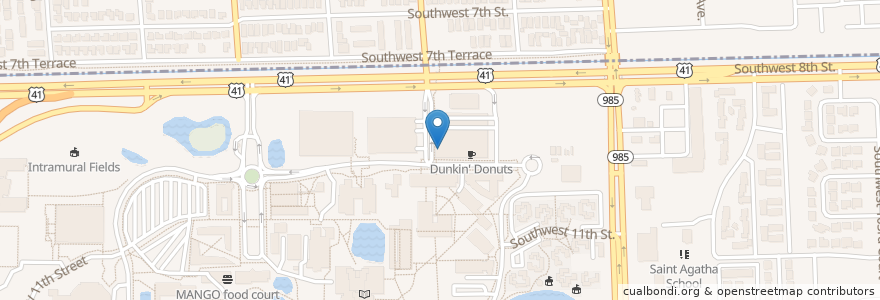 Mapa de ubicacion de FIU Police Department en 美利坚合众国/美利堅合眾國, 佛罗里达州/佛羅里達州, 迈阿密-戴德县/邁亞美戴德縣/邁阿密-戴德郡.